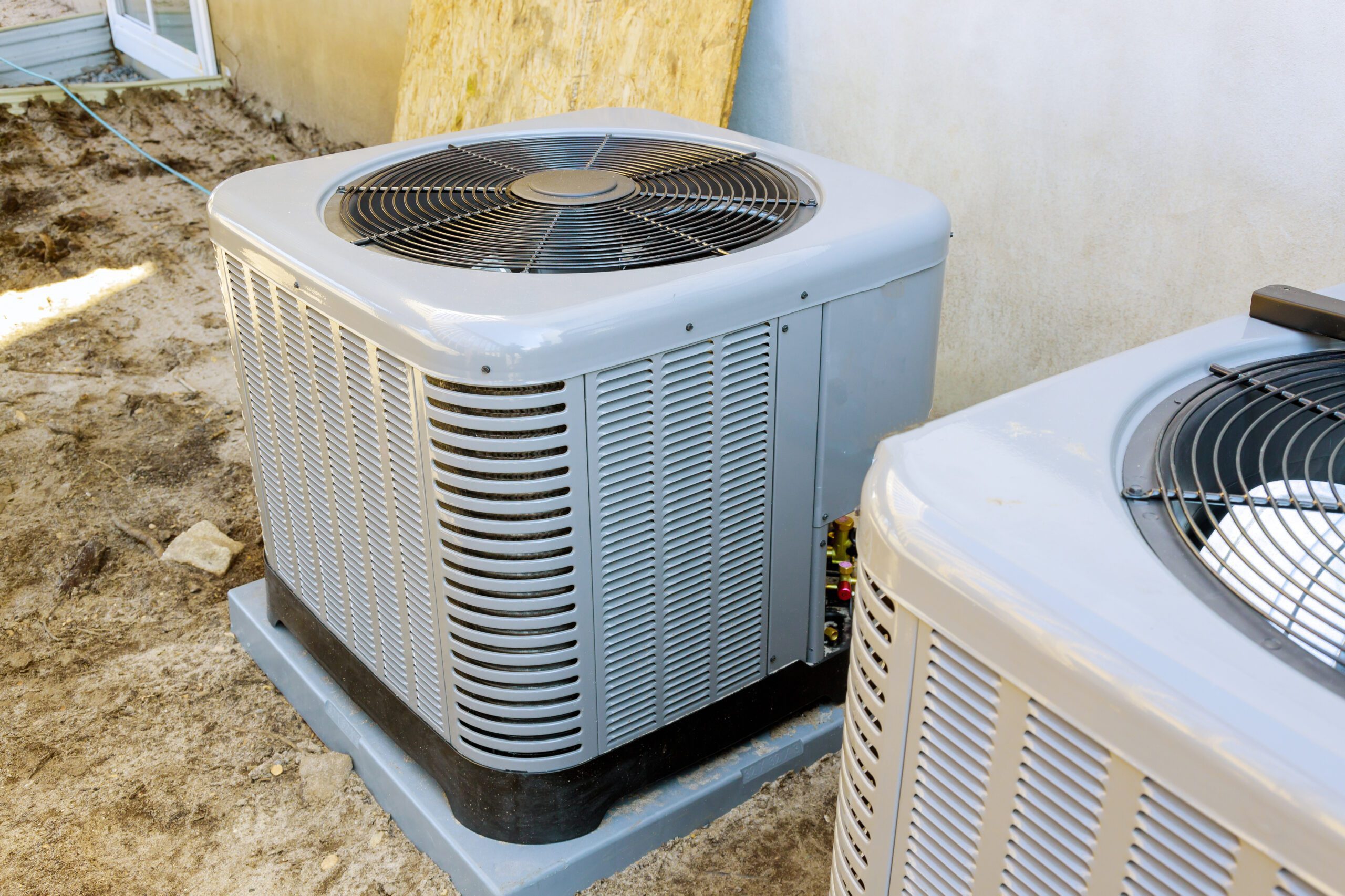 Outdoor HVAC unit that houses the condenser and compressor