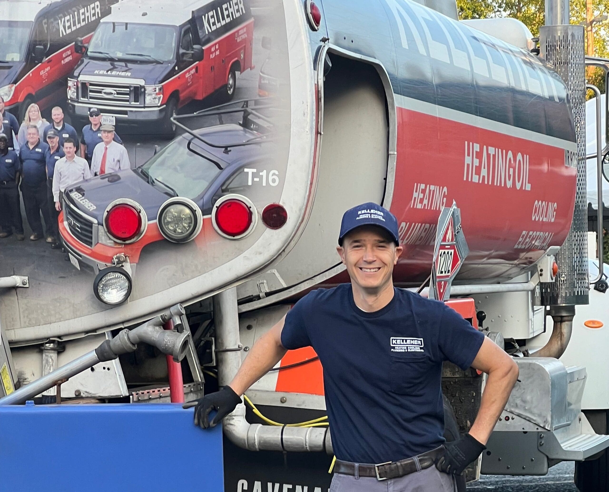 Michael driving the oil truck